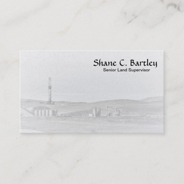 Drilling Rig and Oil Pumping Units Business Card (Front)
