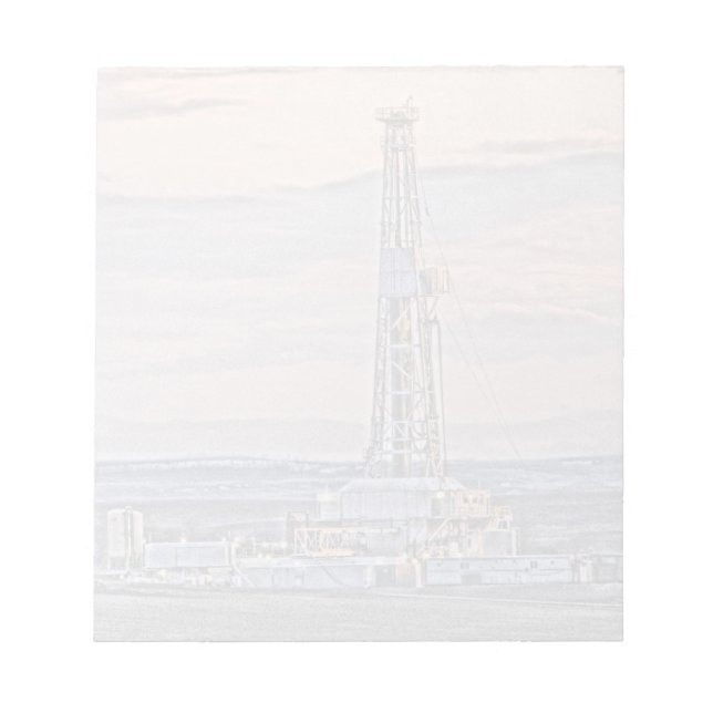 Drilling Rig Artistic Image Notepad (Front)