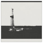 Drilling Rig in Detailed Silhouette Fabric