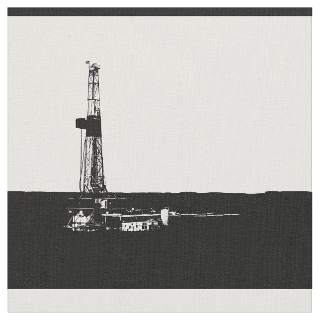 Drilling Rig in Detailed Silhouette Fabric (Close Up)