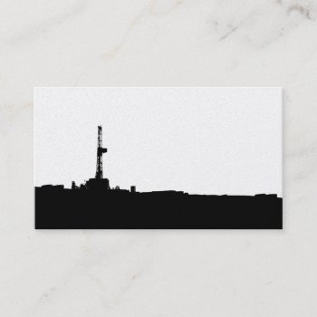 Drilling Rig Silhouette Business Card by OilfieldGifts at Zazzle
