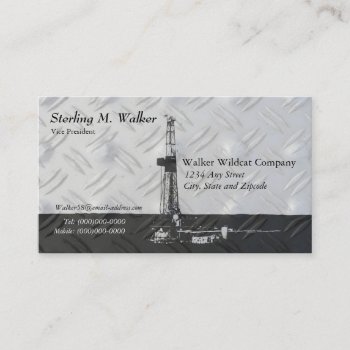 Drilling Rig Silhouette Business Card by OilfieldGifts at Zazzle