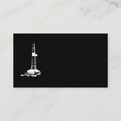 Drilling Rig Silhouette Business Card