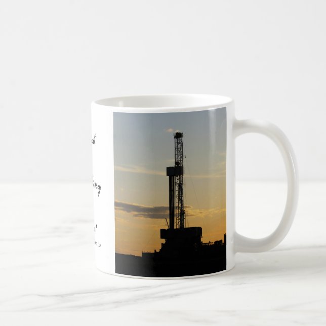 Drilling Rig Silhouette Coffee Mug (Right)