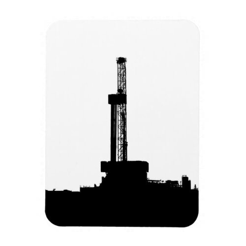 Drilling Rig Silhouette Magnet