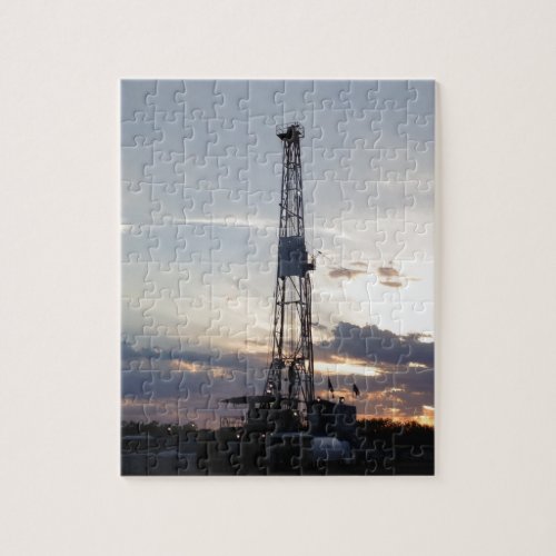 Drilling Rig Sunset Jigsaw Puzzle