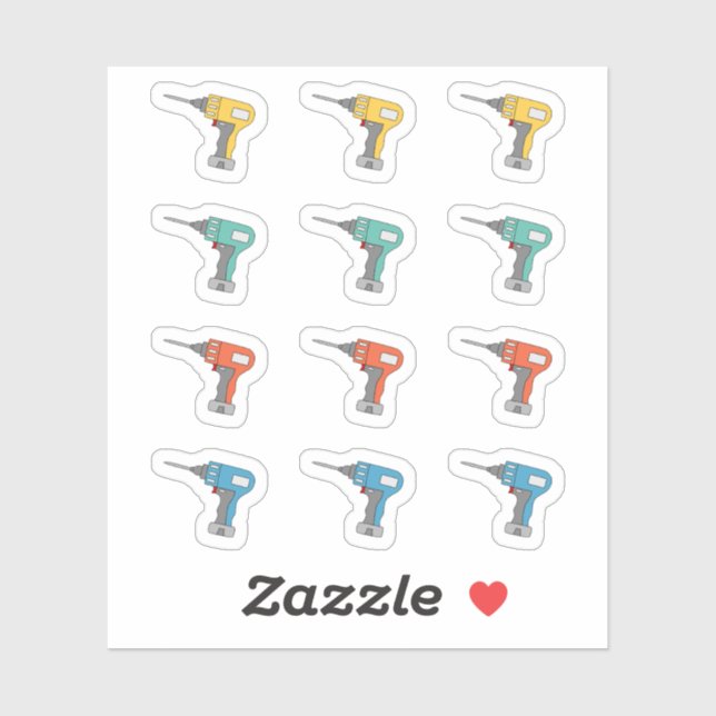 Drills Construction Maintenance Repair Planner Sticker (Sheet)