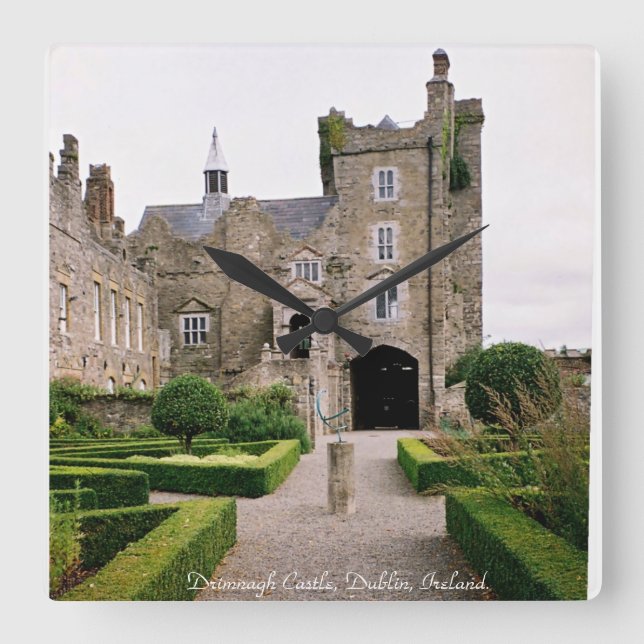 Drimnagh Castle clock, Dublin Ireland. Square Wall Clock (Front)