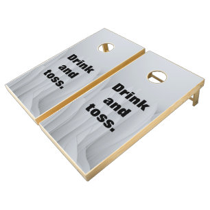 Drink and toss. cornhole set