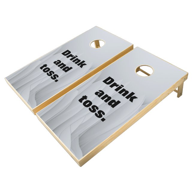 Drink and toss. cornhole set (Angled)