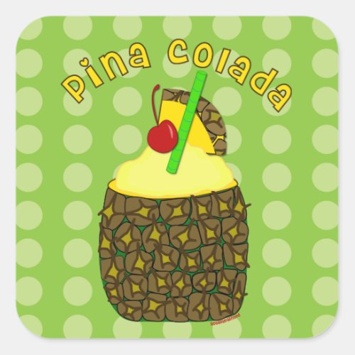 Drink Art Pina Colada Stickers