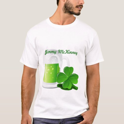 Drink  Be Merry Irish CUSTOM Name or Business T_Shirt