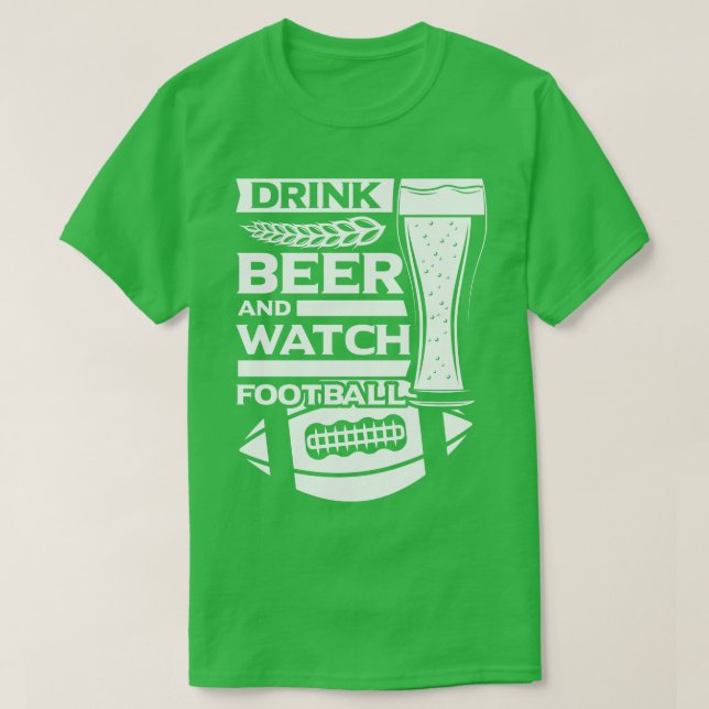 Drink Beer and watch  sunday family gift T-Shirt (Design Front)