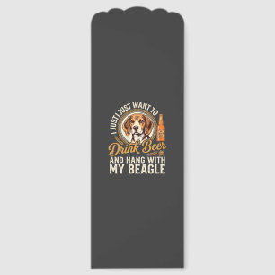 Drink Beer Beagle Dog Craft Ale Bottle Hops Bookmarks