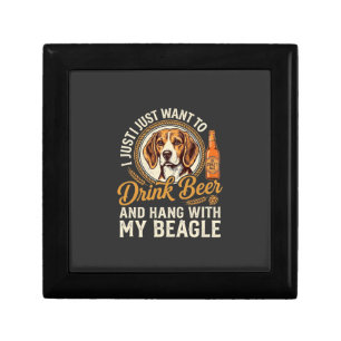 Drink Beer Beagle Dog Craft Ale Bottle Hops Gift Box