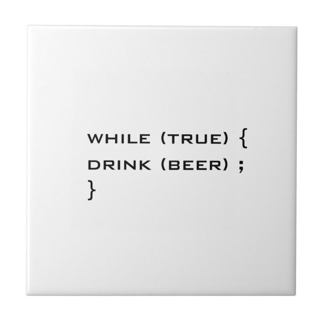 Drink beer ceramic tile (Front)
