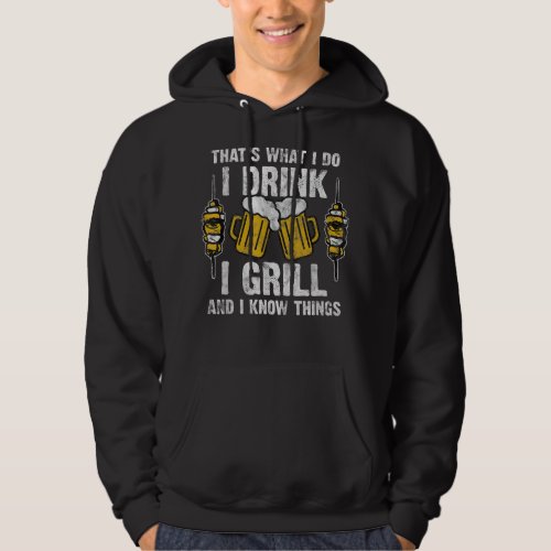 Drink Beer Grill BBQ Grilling Foodmoked Grill Gift Hoodie