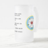Drink Beer! Martin Luther Frosted Glass Beer Mug (Front Right)