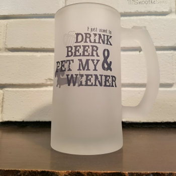 Drink Beer & Pet My Wiener Beer Dachshund Mug by Smoothe1 at Zazzle