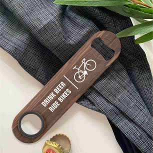 Drink Beer Ride Bikes Wood Background Bicycle Bar Key