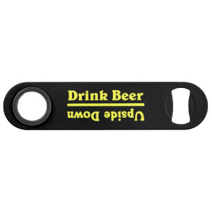 Drink Beer Upside Down Bar Key