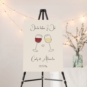 Drink Before I Do Red White Wine Wedding Rehearsal Foam Board