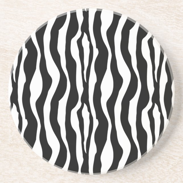 Drink Coasters Zebra Print (Front)