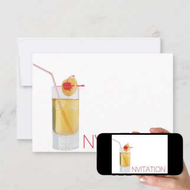 Drink Cocktail Party Invitation Vip Invitation Zazzle