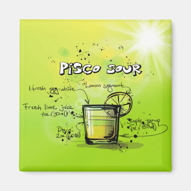 Drink Cocktail Recipe Magnet (Front)