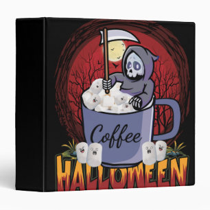 Drink Coffee And Be Scary 3 Ring Binder