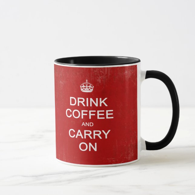 Drink Coffee and Carry On Mug (Right)