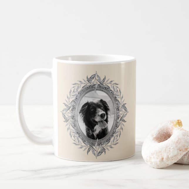 Drink Coffee Be Merry Festive Silver Frame Photo Mug (With Donut)