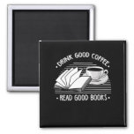 Drink Coffee Read Books Bookworm Readers Magnet