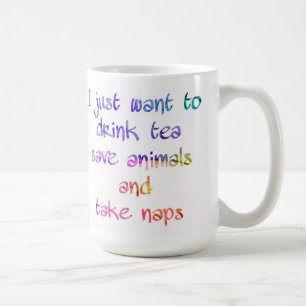 Drink Coffee Save Animals Take Naps Animal Lover Mug