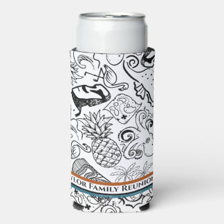 Drink Coozie with Tiki Summer Vibes