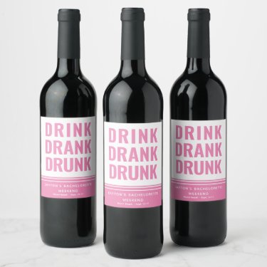 DRINK DRANK DRUNK - Funny Drinking Quote