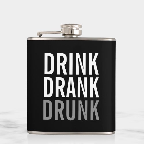 Drink Drank Drunk  Funny Hip Flask