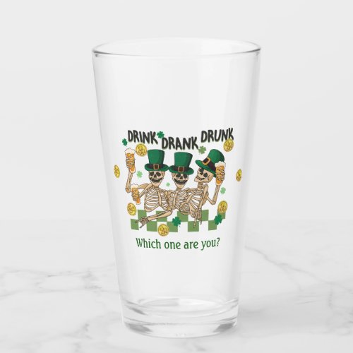 Drink Drank Drunk Irish Skeletons Drinking Beer Glass
