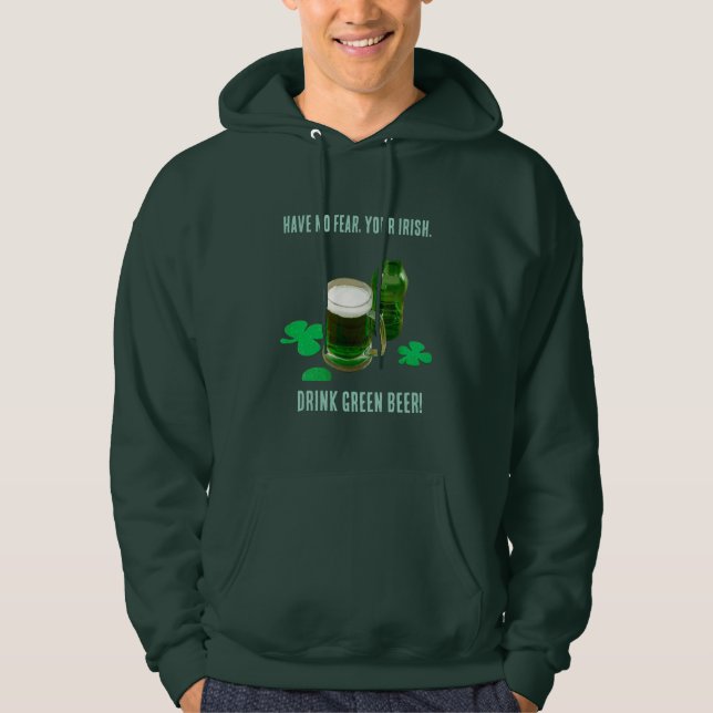 Drink Green Beer T-Shirt Hoodie (Front)