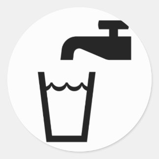 drink icon classic round sticker