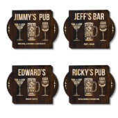 Drink Laugh & Repeat Modern Spirits Bar Sign (Group)