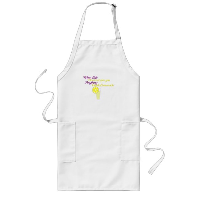 Drink Lemonade Funny Humor Long Apron (Front)
