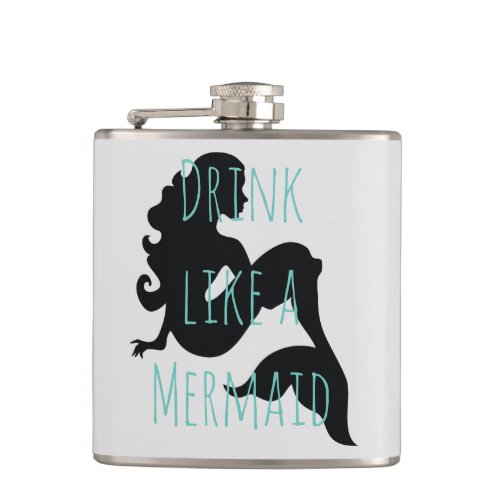 Drink like a mermaid hip flask
