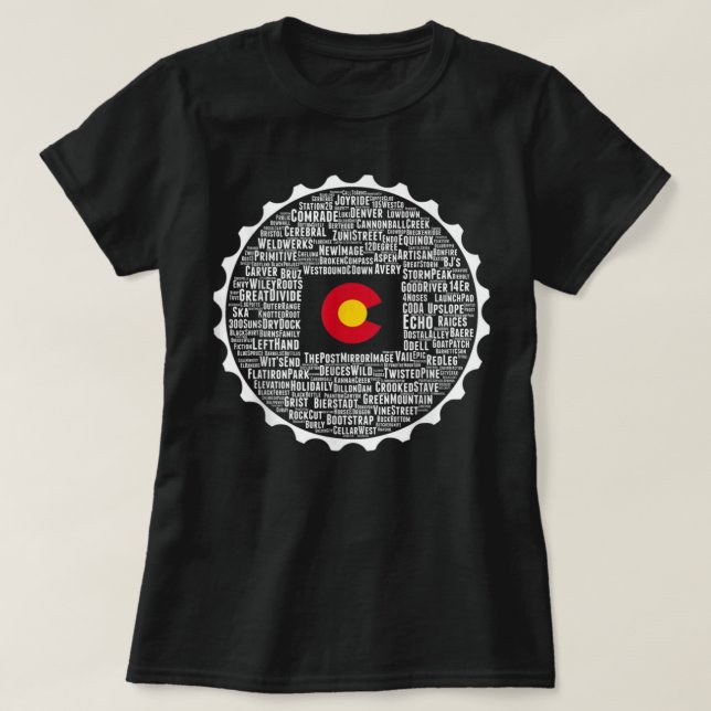 Drink Local Colorado Breweries  T-Shirt (Design Front)