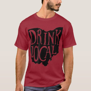 Drink Local Ohio State Outline Craft Beer Shirt