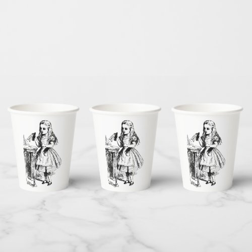 Drink Me Alice in Wonderland Paper Cups