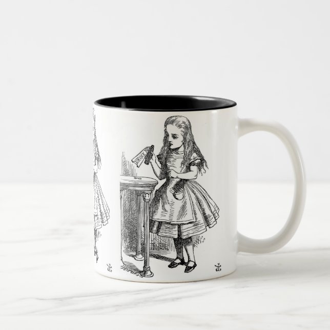 Drink Me (Alice in Wonderland) Two-Tone Coffee Mug (Right)