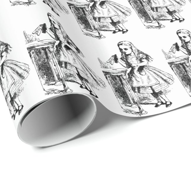Drink Me Alice in Wonderland Wrapping Paper (Roll Corner)
