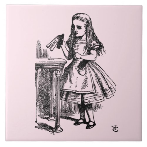 Drink Me Alices Adventures in Wonderland Ceramic Tile