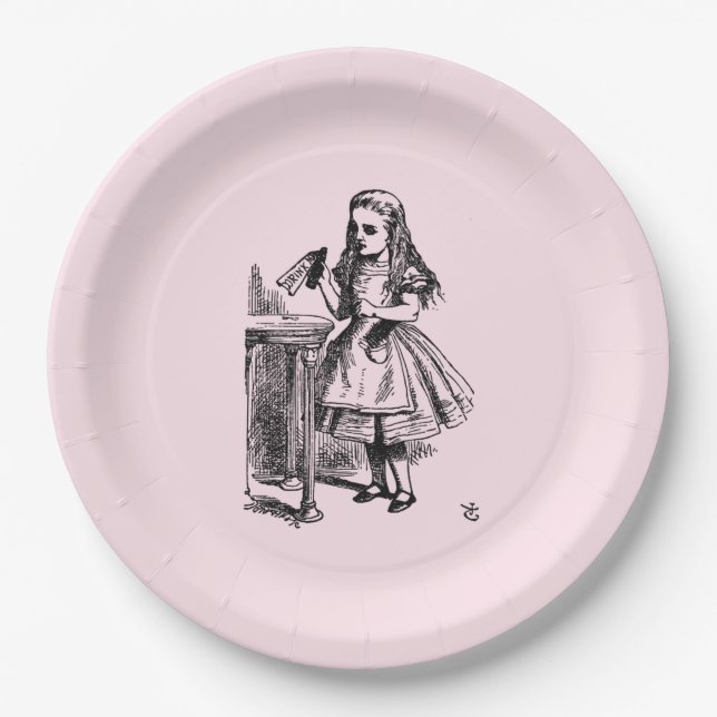 Drink Me (Alice's Adventures in Wonderland) Paper Plates (Front)